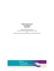 Gender Equity Council Annual Report 2014-2015