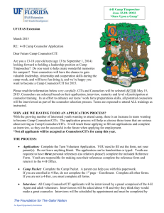 Counselor Information Letter - Okaloosa County Cooperative