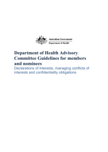 TGA advisory committee guidelines
