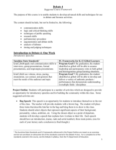 Introduction to Debate 4: One Week