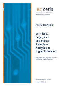 Legal, Risk and Ethical Aspects of Analytics in