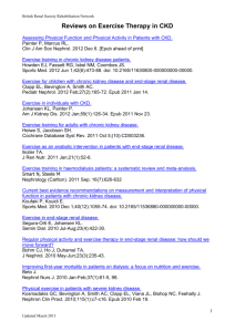 Review papers on Eexrcise and CKD