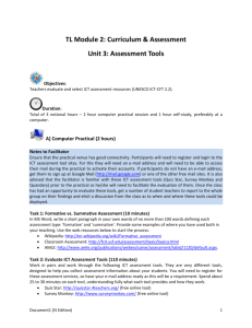 Unit 3: Assessment Tools