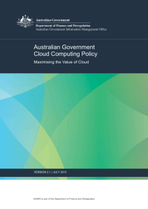 Australian Government Cloud Computing Policy