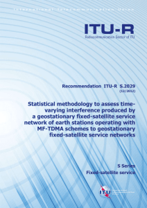 RECOMMENDATION ITU-R S.2029 - Statistical methodology to