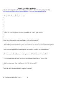 Carbon Cycle Movie Worksheet Go to the following website to