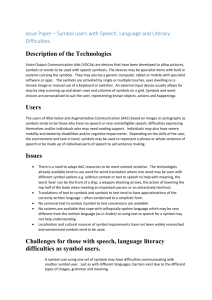 Issue Paper – Symbol users with Speech, Language and Literacy