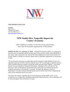 NPW Studies How Nonprofits Impact the County`s Economy Johns