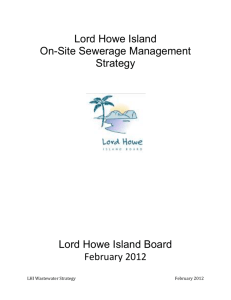 Lord Howe Island On-site Sewerage Management Strategy