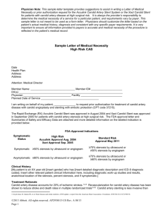 Request Prior Approval of Carotid Stenting