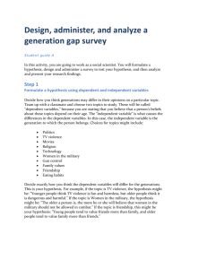 Generation gap student handout A