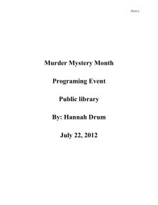 Murder Mystery Month