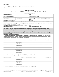 APPENDIX Appendix 1. Comprehensive set of adherence