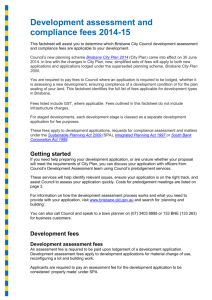 Development assessment and compliance fees 2014-15