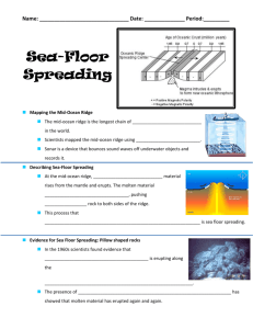 Sea floor Spreading fill in Notes for flip and PP