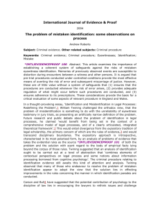 18.The problem of mistaken identification