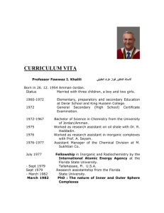CV-Fawwaz Khalili - The University of Jordan