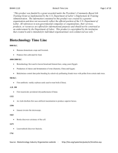 BIO Biotech Timeline for activity
