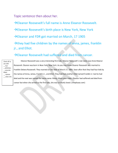 DRAFT Topic sentence then about her. àEleanor Roosevelt`s full