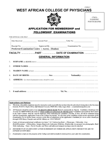 Membership and Fellowship Form