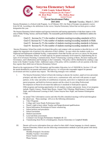 Smyrna Elementary School Title I Designation Letter 2015-2016