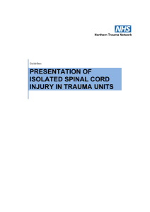presentation of isolated spinal cord injury in trauma units