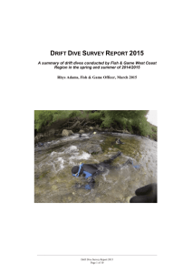 Drift Dive Survey Report 2015 - West Coast