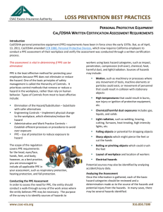 PPE Written Assessment Requirements
