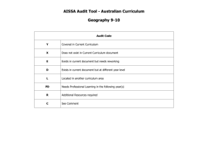 Geography Audit tool 9-10