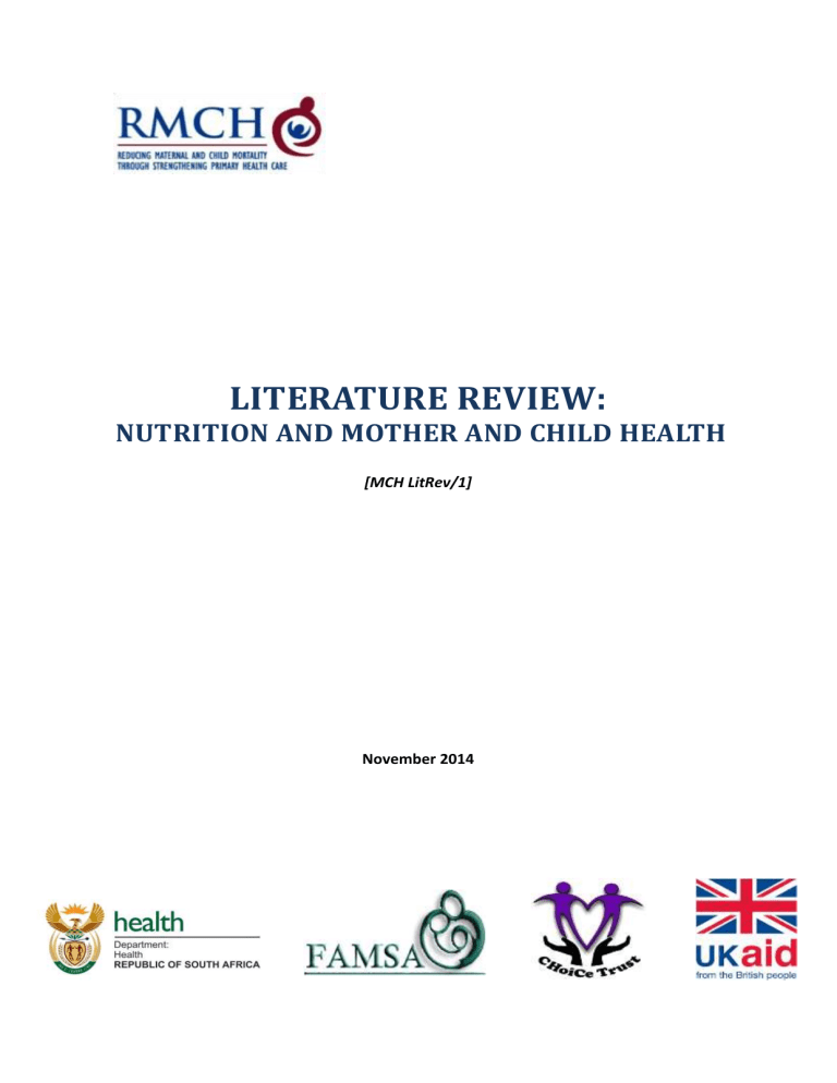 literature review example nutrition