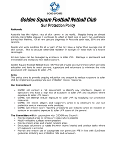 GSFNC Sun Protection Policy - Golden Square Football Netball Club