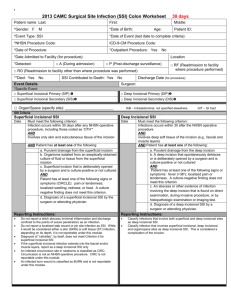 2013 CAMC Surgical Site Infection (SSI) Colon Worksheet 30 days