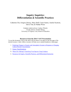 Differentiating Inquiry - University of Virginia