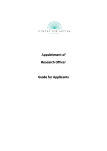 Appointment of Research Officer Guide for Applicants