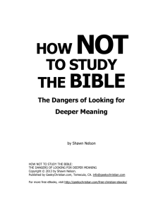 how not to study the bible