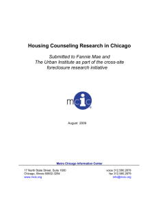 Addressing the Foreclosure Crisis: