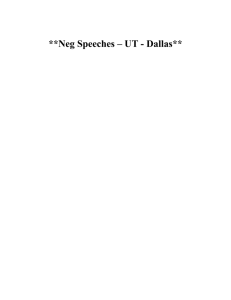 Neg Speeches – UT - Dallas - openCaselist 2012-2013