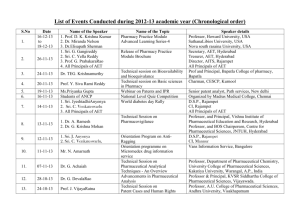 List of Events Conducted during 2012