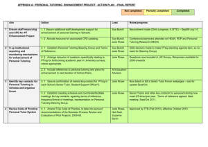 APPENDIX A: `PERSONAL TUTORING ENHANCEMENT PROJECT