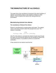 the manufacture of alcohols