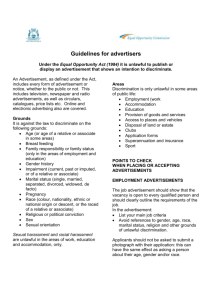 Guidelines for advertisers - Equal Opportunity Commission