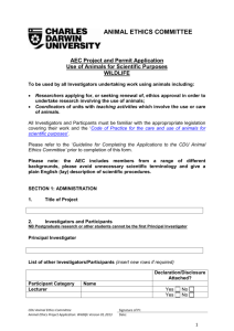 Wildlife Project Application Form (DOC 125KB)