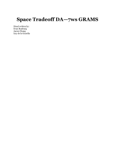 Space Tradeoff DA—7ws GRAMS