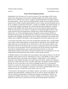 Sustainability Project_Project Memo Imagining Solutions