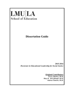 Doctoral Dissertation Guide 2015-2016