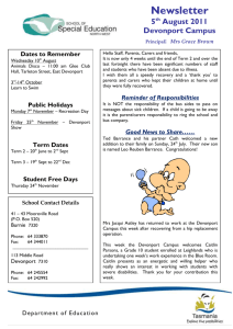 11 Newsletter 05.08.11 - School of Special Education NW