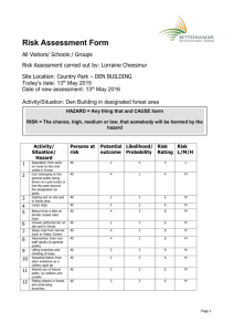 Risk Assessment - Betteshanger Country Park