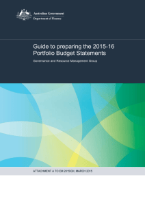 Guide to preparing the 2015-16 Portfolio Budget Statements