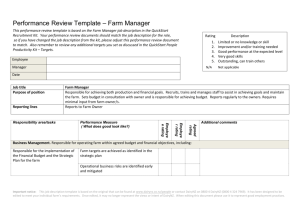 Performance Review Template – Farm Manager