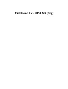 ASU Round 2 vs. UTSA MX (Neg)